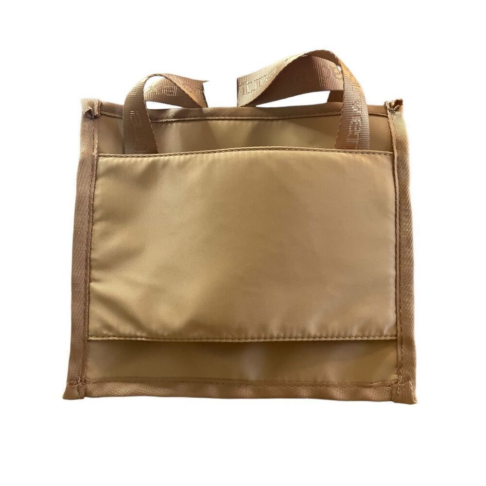 Samantha Brown To-Go Drink Luggage Caddy Camel 3‎ Partition Design Handles New )